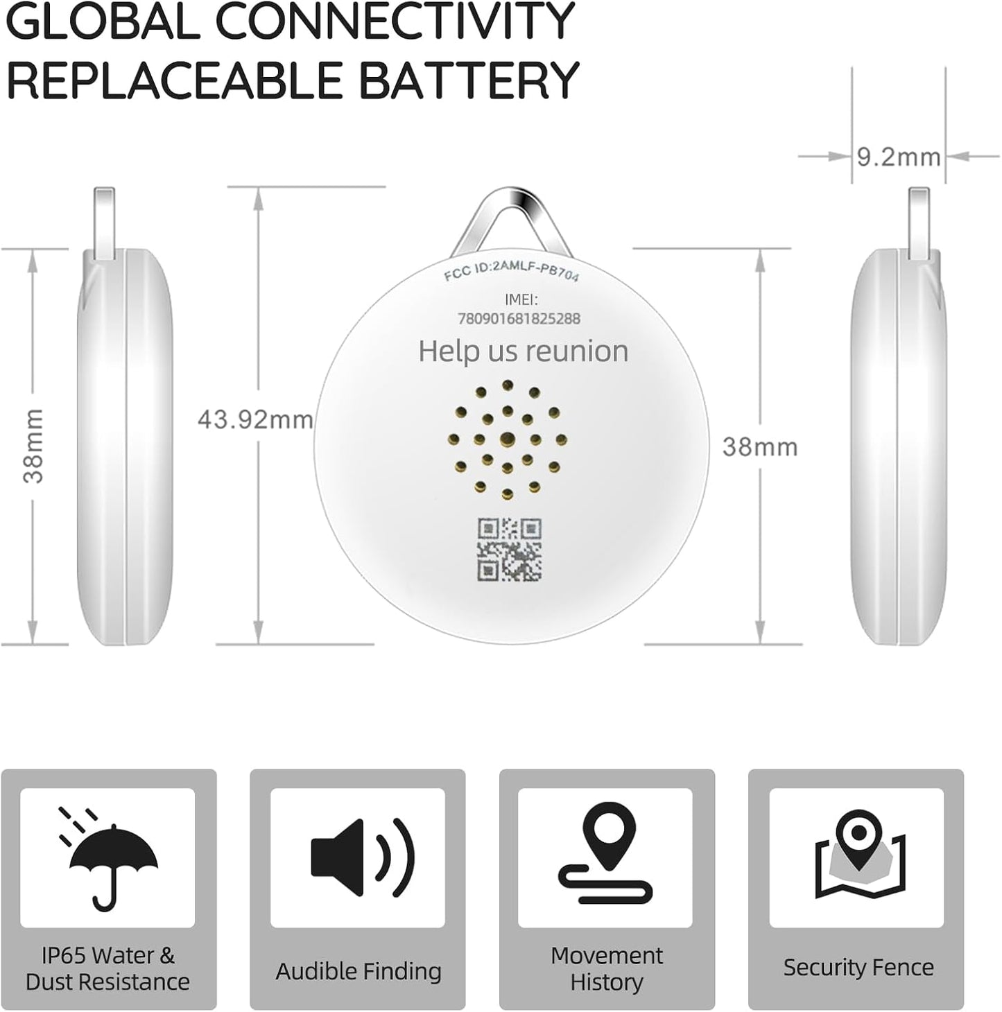 LNCOON Mini rastreador GPS suscripción para vehículos, niños y Mascotas. Dispositivo rastreador Oculto con aplicación para iOS y Android Reproducción de Seguimiento Sin cuota mensual