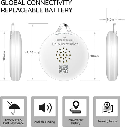 LNCOON Mini rastreador GPS suscripción para vehículos, niños y Mascotas. Dispositivo rastreador Oculto con aplicación para iOS y Android Reproducción de Seguimiento Sin cuota mensual