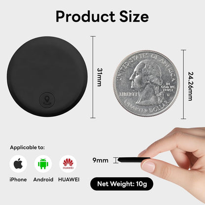 Rastreador GPS Bluetooth para Mascotas, Llaves, Equipaje y Objetos – Sin SIM, Sin Suscripción – Localizador en Tiempo Real – Compatible con Android, iOS y HarmonyOS | Llavero Mini Inteligente