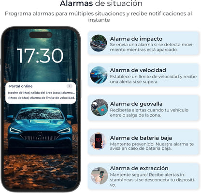 Salind 11 4G - Rastreador GPS Magnético para Carros y Barcos - Localizador de Seguimiento en Tiempo Real - Monitoreo de Ubicación, Ruta y Velocidad - Alarmas Antirrobo - Batería hasta 70 días