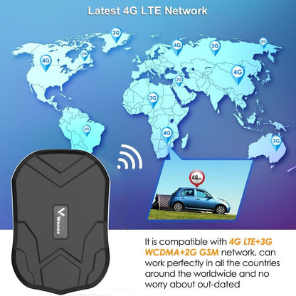 4G Rasreador GPS para auto sin Suscripción 20000 mAh,Standby 240 días,GPS Tracker 905C con Imán Fuerte Localización en Tiempo Real,Vibración Alarma,Impermeable,Apto para Auto, Moto y Camiones